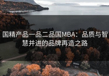 国精产品一品二品国MBA：品质与智慧并进的品牌再造之路